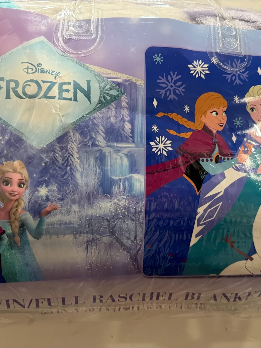 Disney Frozen Plush Blanket Twin/Full - Purple, Blue, White